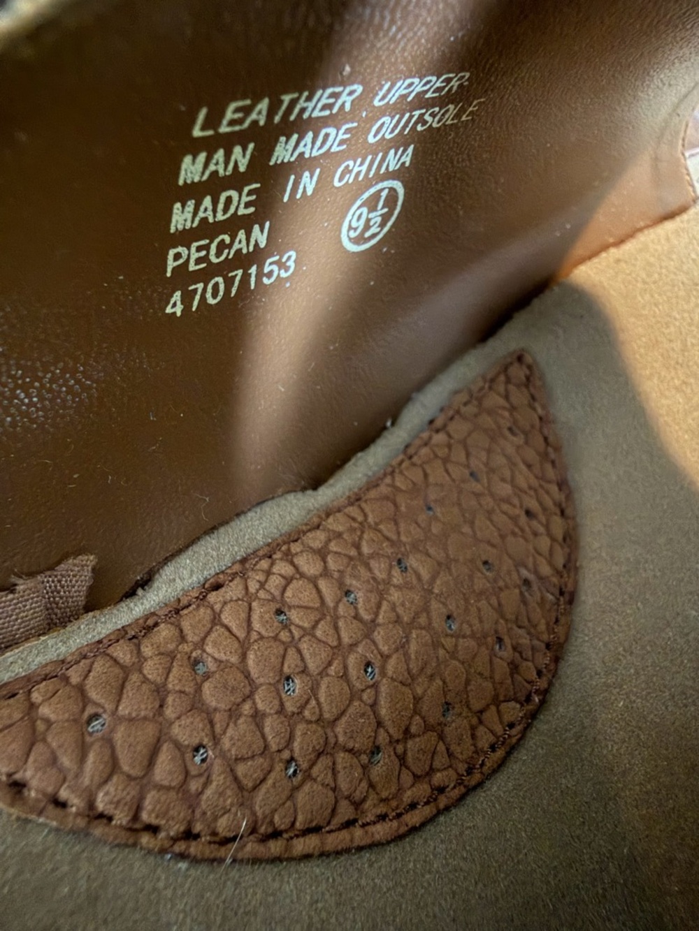 Earth Shoe Pecan Brown Leather Slide Sandals - 9.5W - Picture 8 of 11